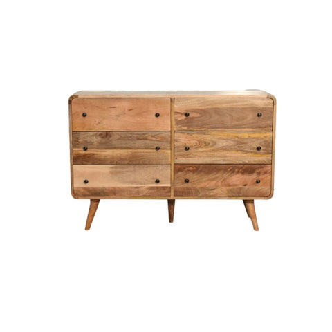 Large Curved Oak-ish Chest IN3612