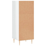 Sideboard High Gloss White 34.5x32.5x90 cm Engineered Wood 828718