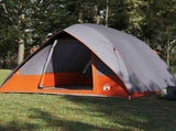 Camping Tent Grey and Orange 320 x 275 x 190 cm Taffeta 42001162