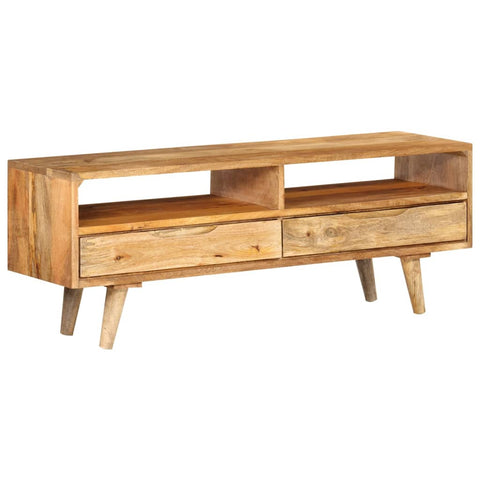 ZNTS TV Cabinet 140x30x41 cm Solid Wood Mango 352783