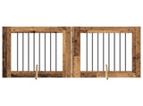 Dog Gate with Stands 2 pcs Old Wood 80 x 80 cm Engineered Wood 892077