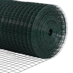 ZNTS PVC Fence Post Set Set of 2 Green PVC 25 x 1.5 m Durable 3352095