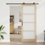 Sliding Door ORKDAL Natural and Black 93 x 232 cm 3332039