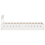 Bed Frame without Mattress White 100x200 cm Solid Wood Pine 3301511