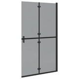 Walk-In Shower Wall Folding Black 110 x 6.5 x 190 cm 42017967