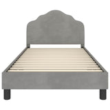 Children's Bed Frame with Headboard Light Grey 90 x 200 cm 42010957
