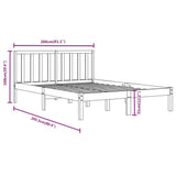 Bed Frame without Mattress Solid Wood Pine 200x200 cm 3105091