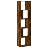 Bookcase 5-Tier Smoked Oak 45x23.5x162.5 cm Engineered Wood 852784