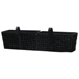 ZNTS Garden Planters 2 pcs Water Hyacinth Black 45582