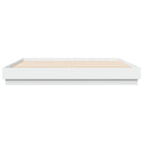 Bed Frame with LED without Mattress White 200x200 cm 3209765