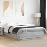 Bed Frame without Mattress Grey Sonoma 150x200 cm King Size 3209700
