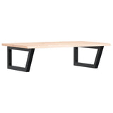 Basin Shelf Wall Mounted Steel and Solid Wood Oak 3302599