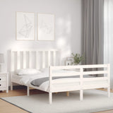 Bed Frame without Mattress White 140x200 cm Solid Wood Pine 3193857