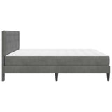 Bed Frame with Mattress Dark Grey 180 x 200 cm Velvet 3415260