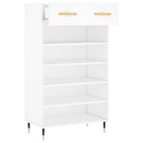 Shoe Cabinet White 60x35x105 cm Engineered Wood 829588