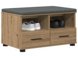 Hall Bench with Cushion with Drawer Artisan Oak 60 x 38 x 46 cm 891455