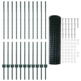 Fence with Posts Green 1.2 x 25 m Steel 3336008