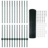 Welded Wire Fence 25 x 1.2 m PVC-Coated Steel Green 3336008