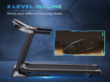 Folding Treadmill, 2.0HP Incline Treadmill Running Machine, 12.8 km/h, with LED Display, Manual T3398P376855
