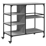 Kitchen Trolley Grey Sonoma 100x45x89.5 cm Engineered Wood 842384