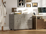 Two-Tier Locking Office Storage Cabinet - Grey T3398P343622