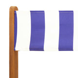 5 Piece Garden Dining Set Blue and White Fabric and Solid Wood 3281789
