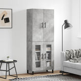 Highboard Concrete Grey 69.5x34x180 cm Engineered Wood 3195759