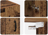 Storage Cabinet Wall-mounted Old Wood 69.5 x 34 x 90 cm 879465