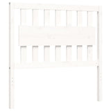 Bed Frame without Mattress White 100x200 cm Solid Wood 3194302