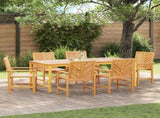 Garden Dining Set 7 pcs Brown Solid Acacia Wood 3154116