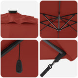 Umbrella Terracotta 286 x 284 x 270 cm Aluminium and Polyester 42003326