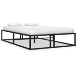 Bed Frame Black Metal 120x200 cm Bed Frame Rectangular Modern 324787