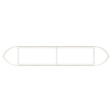 Raised Garden Bed White 220 x 40x 40 cm Steel 8011720