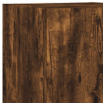 4 Piece TV Wall Units with LED Smoked Oak Engineered Wood 3216658