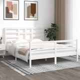 Bed Frame without Mattress White Solid Wood 160x200 cm 3105871