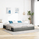 Ottoman Bed Frame without Mattress Dark Grey Super King Fabric 3310923