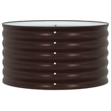 Garden Raised Bed Brown 80 x 80 x 44 cm Steel 42008141