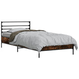 Bed Frame Smoked Oak 80 x 200 cm Engineered Wood 8009114