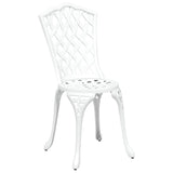 Garden Dining Set 7 pcs White Aluminium 3334674
