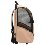 Foldable Multipurpose Pet Trolley Beige 170192