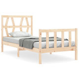 Bed Frame without Mattress Small Single Solid Wood Pine 3192451