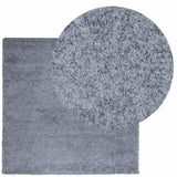 Shaggy Rug PAMPLONA High Pile Modern Blue 200x200 cm 375326