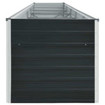 ZNTS Garden Raised Bed Galvanised Steel 400x80x45 cm Anthracite 47059