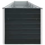 ZNTS Garden Raised Bed Galvanised Steel 400x80x45 cm Anthracite 47059