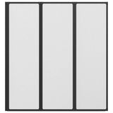 Shower Screen Folding Black 132 x 2 x 140 cm Aluminium 42009755
