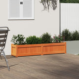 Garden Planter Wax Brown 150x31x31 cm Solid Wood Pine 837478
