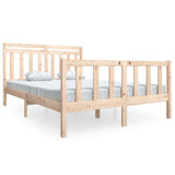 3100699 Bed Frame without Mattress Solid Wood 140x190 cm