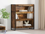 Book Cabinet Smoke Oak 80 x 30 x 121 cm Engineered Wood 886416