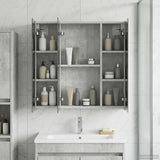 Bathroom Mirror Cabinet Concrete Grey 70 x 14.5 x 70 cm 889090