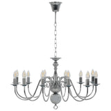 Chandelier Silver 12 x E14 Bulbs 281622